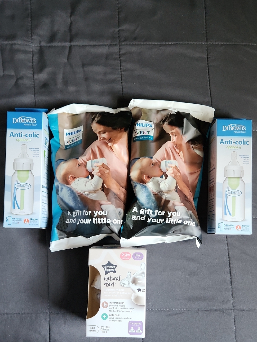 Philips Avent Baby Bottle Starter Kit with Dr. Brown's Anti-Colic Bottles